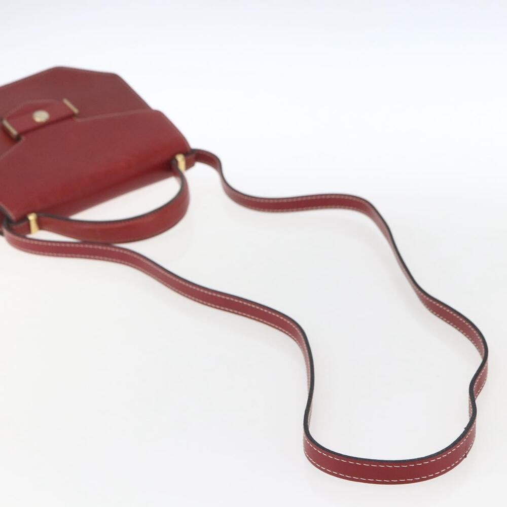 Christian Dior Hand Bag Leather 2way Red Gold Auth 159290 - Picture 8 of 16
